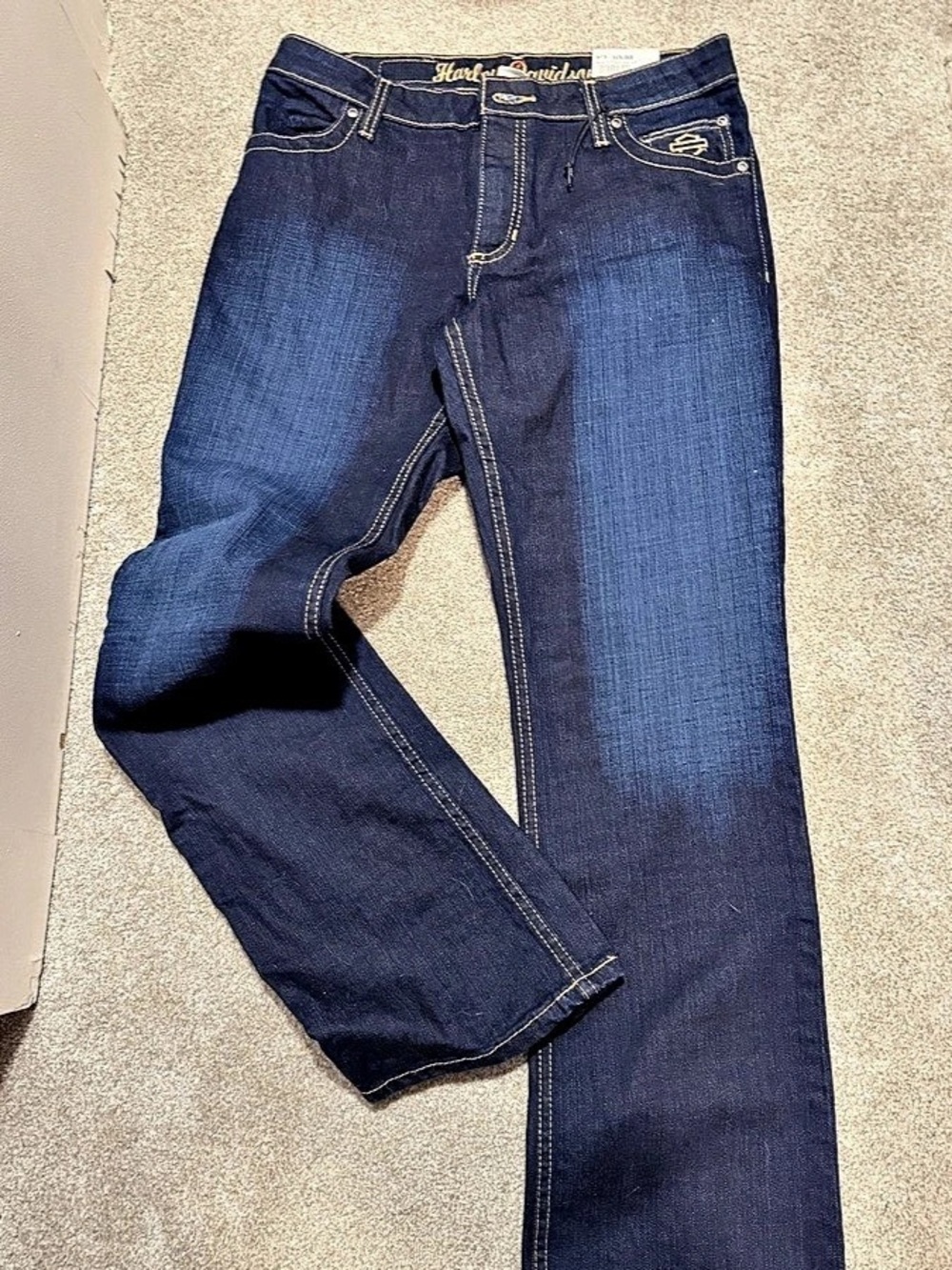 Harley-Davidson 99176-16VW/0600 Straight Leg Jeans Blue Size 6